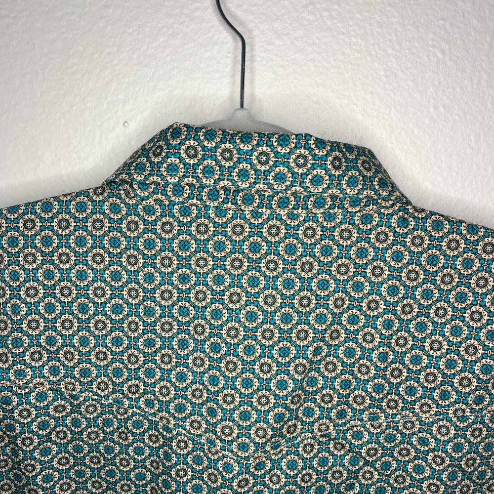 Roper Wear the West Men’s Green Casual Button Down Shirt with Relaxed Fit - Picture 6 of 6